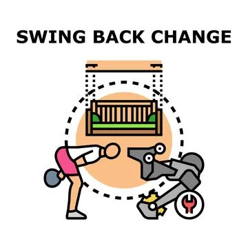 Swing back change concept vector illustration Stock Illustration