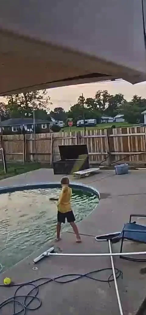 Swing, Batter Batter, Right Into The Pool, Sturgis, Kentucky, USA - 07 Jul 2023 Vídeo Stock 245520168