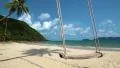 Swing on the beach on beautiful island in Thailand HD Footage