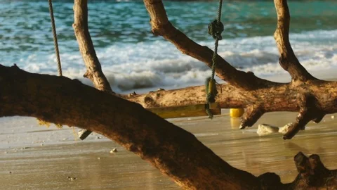 Swing on the beach Stock Footage 94397327