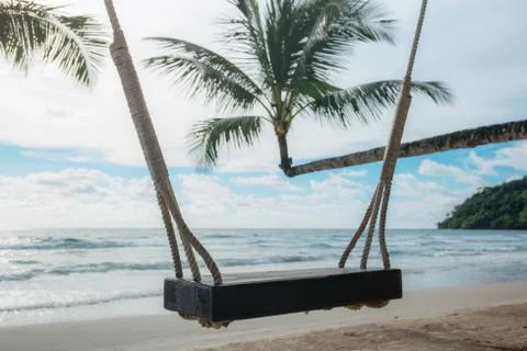 Swing on beach. Stock Photos