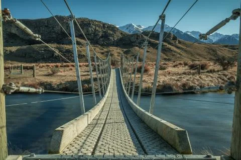 Swing Bridge at Edoras 스톡 사진