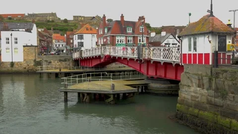 Swing bridge over the River Esk Stock-Footage 217675550
