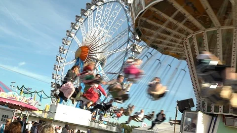 Swing carousel Stock Footage 118902548