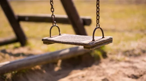 Swing on the chains. Green Park Stock Footage 58650638