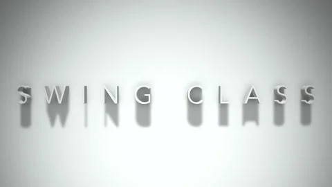 Swing class 3D title animation with shadows on a white background Stock Footage 297382454