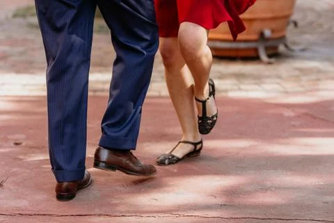 Swing Dancing in the sun rays Foto stock