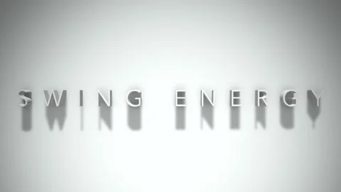 Swing energy 3D title animation white text on a white background Stock Footage 299749589