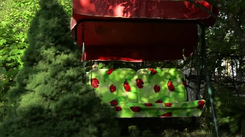 Swing in the garden Stock Footage 52372610