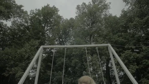 Swing garden green Stock Footage 130334818