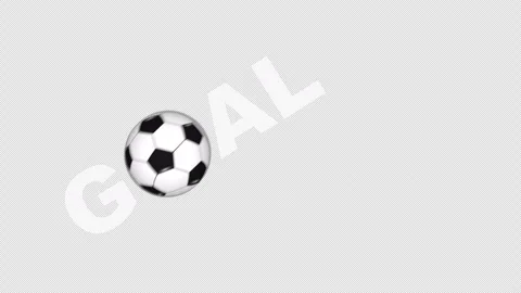 SWING GOAL text animation with soccer ball motion. 4K transparent background Stock-Footage 334189308
