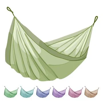 Swing hammock relax color icon vector graphic Stock Illustration