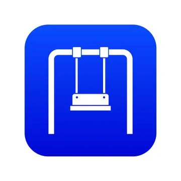 Swing icon digital blue Stock Illustration