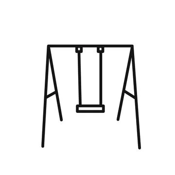 Swing icon linear graphics set vector Stockillustratie