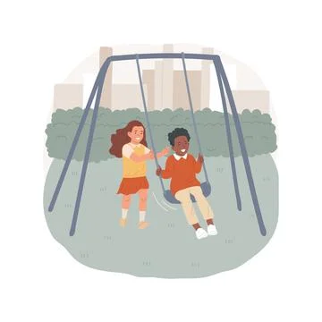 Swing isolated cartoon vector illustration. Ilustración de archivo