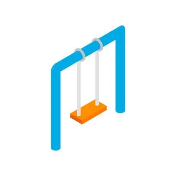Swing isometric 3d icon Stock Illustration