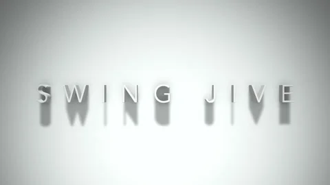 Swing jive 3D title animation with shadows on a white background Stock Footage 297382456