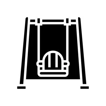 Swing kindergarten glyph icon vector illustration Ilustración de archivo