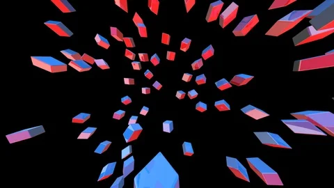 Swing With Medium Amplitude Dynamic Cubes Stock Footage 99232191