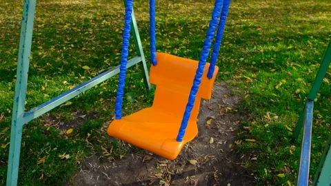 Swing in a park Video stock 118364075