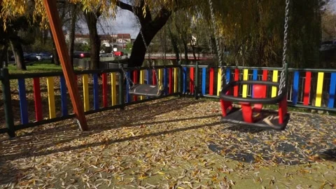Swing in the park Stock Footage 263153206