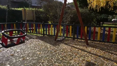 Swing in the park Stock Footage 263153234