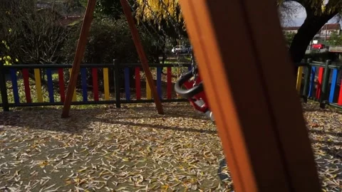 Swing in the park Stock Footage 263153259