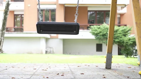 Swing in a park Video stock 267841406