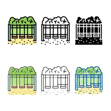 Swing park variations color icon vector Stock Illustration