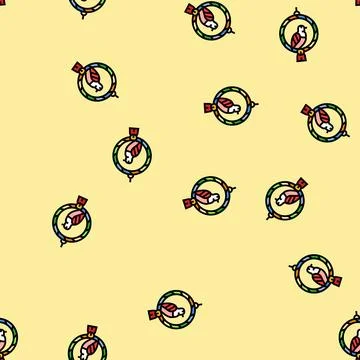 Swing parrot bird vector seamless pattern 스톡 일러스트
