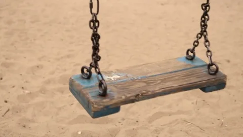 Swing on the playground Stock Footage 76449511