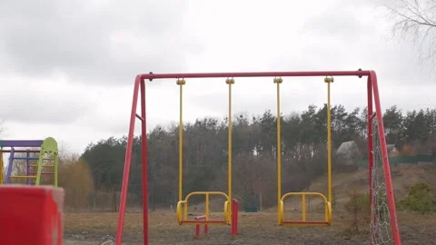 Swing On The Playground Stock Footage 163166795