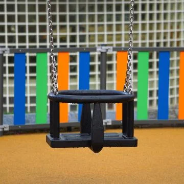 Swing in the playground Stock Photos