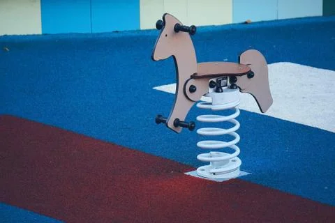 Swing in the playground Stock Photos