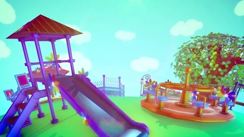 Swing on the playground under the summer sky. Stock Footage 162094317