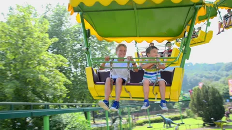 Swing ride 30 sec Stock Footage 34536224