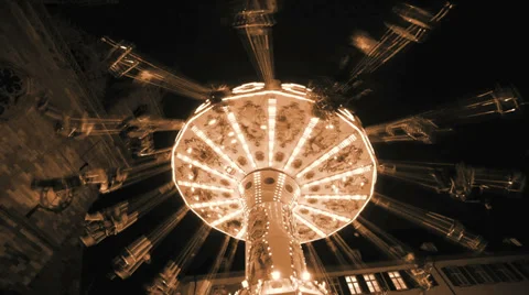 Swing ride. carousel. carnival. amusement park. activity fun Stock Footage 33693234