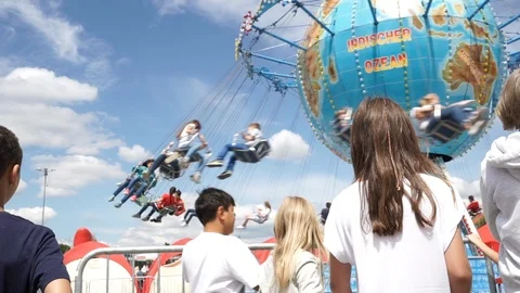 Swing Ride With Children Video stock 88884621
