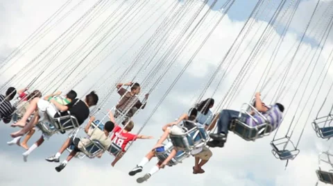 Swing Ride at the County Fair Vídeos de archivo 8540021