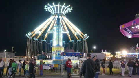 Swing ride at the fair. Stock Footage 164699254