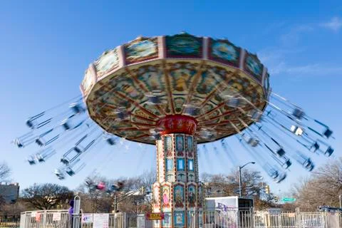 Swing Ride in Motion Foto stock