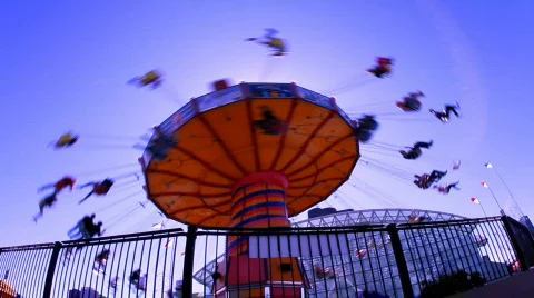 Swing Ride Navy Pier Stock Footage 731991