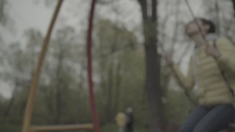 Swing. Ride on a swing Stock Footage 89654414