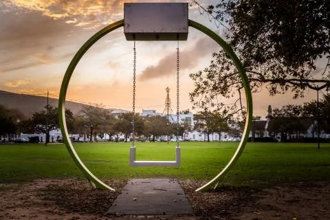 Swing in a ring Stock Photos