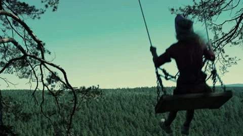 Swing on the rock Stock Footage 247967096