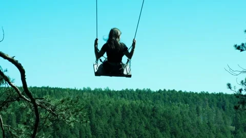 Swing on the rock Stock Footage 247967114