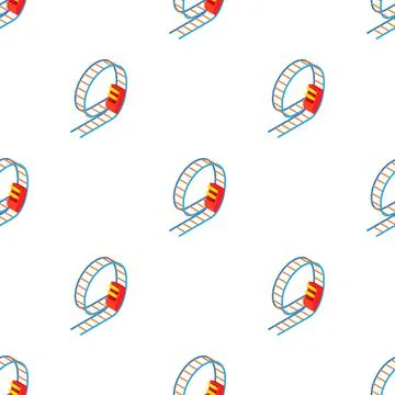 Swing roller coaster pattern seamless vector Illustrazione stock