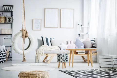 Swing in room Stock Photos