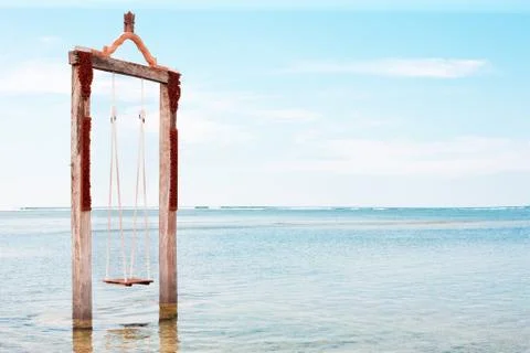 Swing in the sea Stock Photos