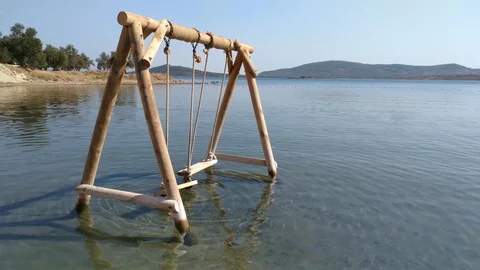 Swing In The Seaside Stock Footage 94448869